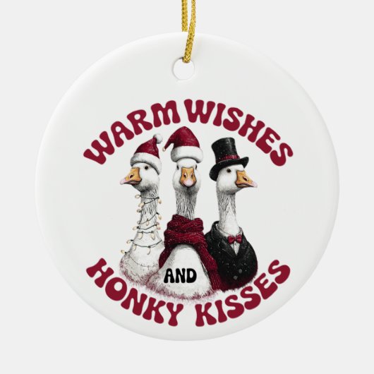 Funny Silly Goose Christmas Ornament (Voorkant)
