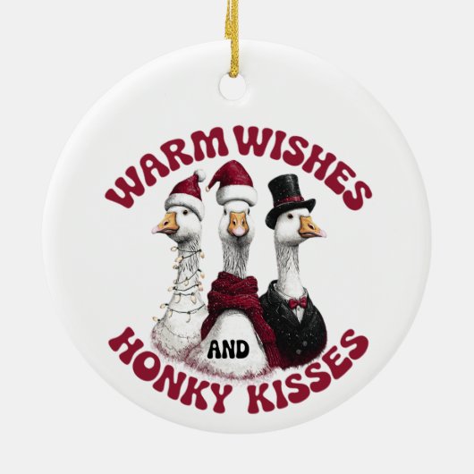 Funny Silly Goose Christmas Ornament (Achterkant)