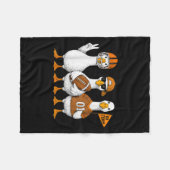 Funny Silly Goose Duck Football Fall Football Game Fleece Deken (Voorkant (Horizontaal))
