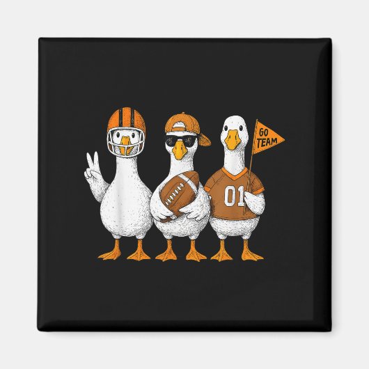 Funny Silly Goose Duck Football Fall Football Game Magneet (Voorkant)