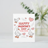 Funny Silly Goose Valentine’s Day Card for Him! Feestdagenkaart (Staand voorkant)