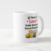 Funny Silver Wedding Anniversary Mug Gift Grote Koffiekop (Voorkant rechts)