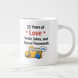 Funny Silver Wedding Anniversary Mug Gift Grote Koffiekop
