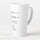 Funny Simple Favorite Child Names Moederdag Mam Latte Mok (Rechterhoek)