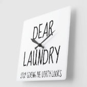 Funny Simple Laundry Room Vierkante Klok (Hoek)