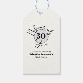 Funny Simple No Fears 50th birthday party Cadeaulabel