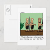Funny Simple Piercings Humor Briefkaart (Voorkant / Achterkant)