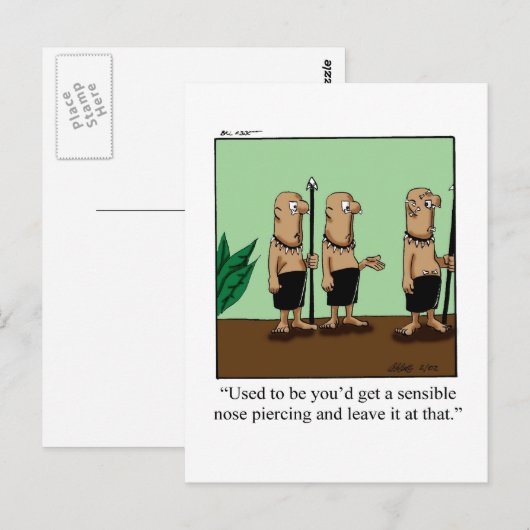 Funny Simple Piercings Humor Briefkaart (Voorkant / Achterkant)