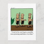 Funny Simple Piercings Humor Briefkaart (Voorkant)