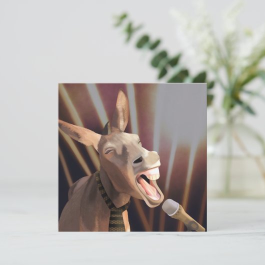 Funny Singing Donkey Boerderij Dier (Staand voorkant)