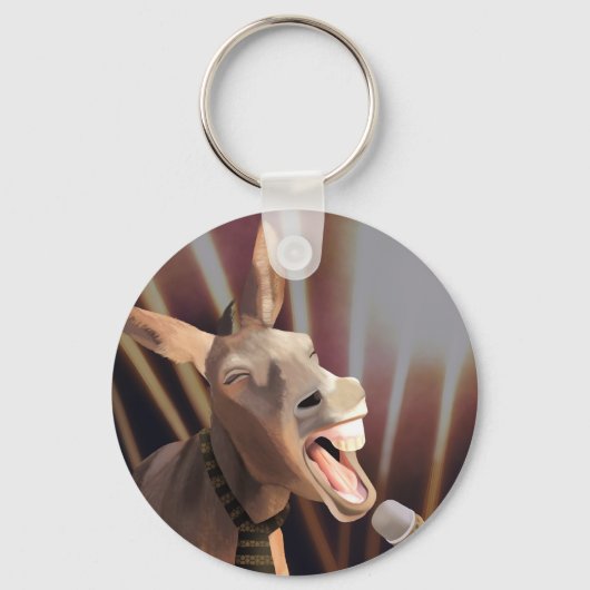 Funny Singing Donkey Boerderij Dier Sleutelhanger (Achterkant)