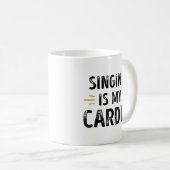 Funny Singing is mijn Cardio-Singer Gift Koffiemok (Voorkant rechts)