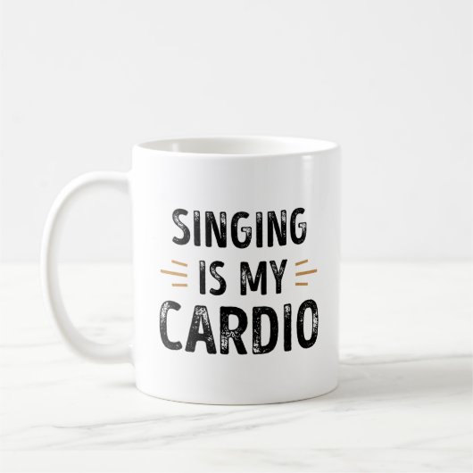 Funny Singing is mijn Cardio-Singer Gift Koffiemok (Links)