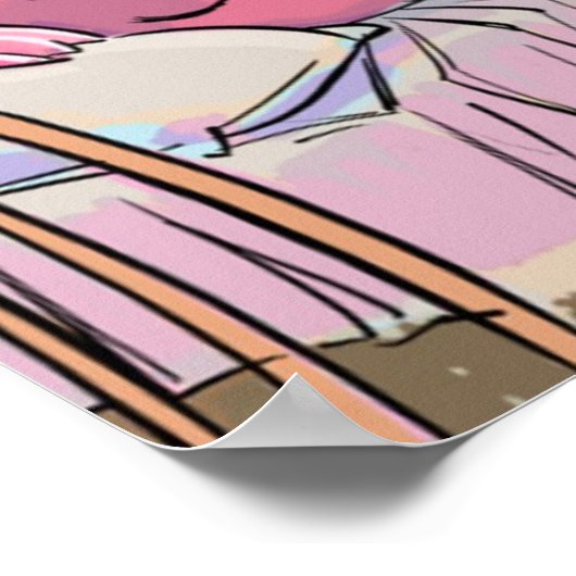 Funny Singing Walrus Poster (Hoek)