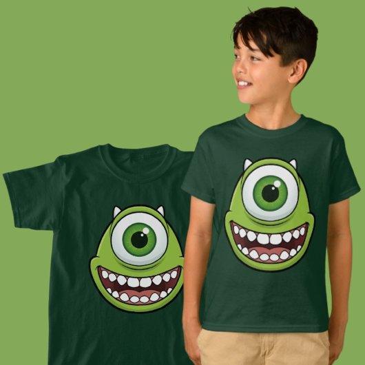 Funny Single-Eye Green Monster Kids Tee T-shirt