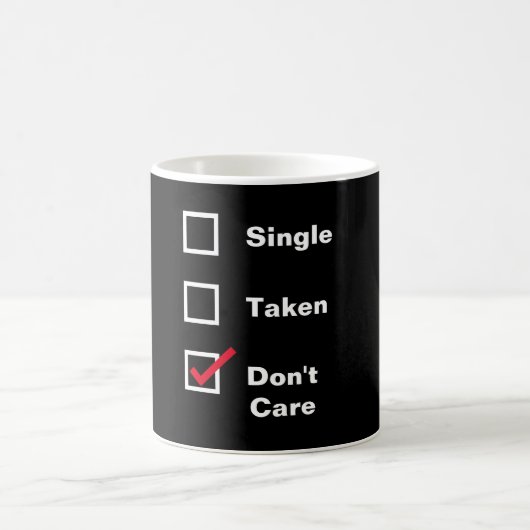Funny Single Take geeft geen checklist Dating Koffiemok (Center)