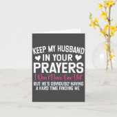 Funny Single Woman Quote Keep My Husband In Your P Kaart (Gele Bloem)