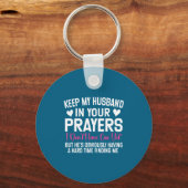 Funny Single Woman Quote Keep My Husband In Your P Sleutelhanger (Voorkant)