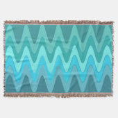 Funny Sinus Waves Ocean Blue, jouw idee Deken (Voorkant)
