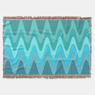 Funny Sinus Waves Ocean Blue, jouw idee Deken