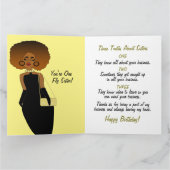Funny Sister African Happy Birthday Card Kaart (Binnen)