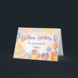 Funny Sister Birthday Cake Kaart<br><div class="desc">Grappig zuster Birthday-kaart voor de moeder die altijd iedereen moet bakken.</div>