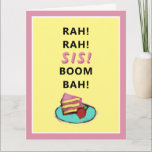 Funny Sister Birthday Card Kaart<br><div class="desc">Grappig verjaardagsvrolijk voor je dierbare zus.</div>