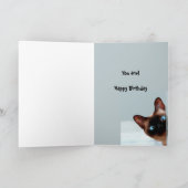 Funny Sister Birthday Wishes Siamese Cat Kaart (Binnen)