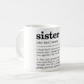 Funny Sister Definition Koffiemok (Voorkant links)