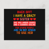 Funny Sister Gezegde Briefkaart (Voorkant)