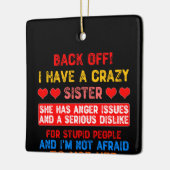 Funny Sister Gezegde Keramisch Ornament (Links)