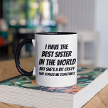 Funny Sister Gift, Birthday Gift, kerstcadeau, Mok<br><div class="desc">Beste zuster,  Geweldige zuster,  geschenk voor zus,  grappige zuster mok zuster Gift van broer of zuster</div>