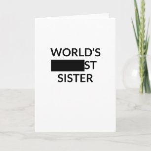 Funny Sister Gift - 's Werelds blanco zuster Kaart