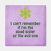 Funny Sister Quote Magneet (Voorkant)