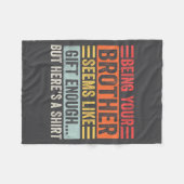 Funny Sister Sarcastic Sibling Humor Quote From Br Fleece Deken (Voorkant (Horizontaal))