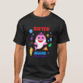 Funny Sister Shark Doo Doo Zuster Shark Birthd T-shirt (Voorkant)
