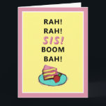 Funny Sister Verjaardag Kaart<br><div class="desc">Grappig verjaardagsfeest voor je lieve zus.</div>
