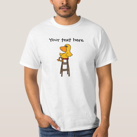 Funny Sitting Duck Cartoon T-shirt (Voorkant)