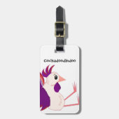 Funny Sitting Rooster Bagagelabel (Voorkant verticaal)