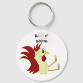 Funny Sitting Rooster Sleutelhanger (Voorkant)