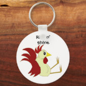 Funny Sitting Rooster Sleutelhanger (Voorkant)