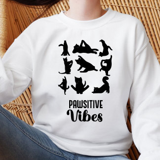 Funny Six Cats Yoga Positions Trui