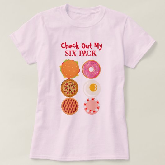 Funny Six Pack dames's size T-Shirt (Design voorkant)
