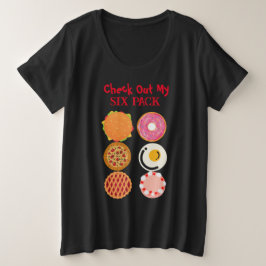 Funny Six Pack Plus-formaat T-Shirt
