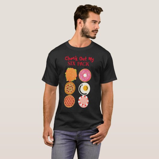 Funny Six Pack T-Shirt (Voorkant volledig)