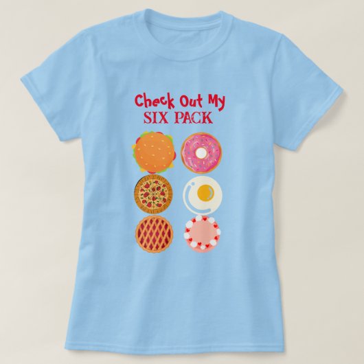 Funny Six Pack T-Shirt (Design voorkant)