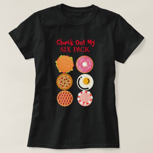 Funny Six Pack T-Shirt (Design voorkant)