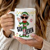 Funny Six Seven 67 6 7 Meme Christmas Elf Holiday Koffiemok