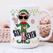 Funny Six Seven 67 6 7 Meme Christmas Elf Holiday Koffiemok