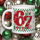 Funny Six Seven 67 6 7 Meme Fun Christmas Gift Koffiemok